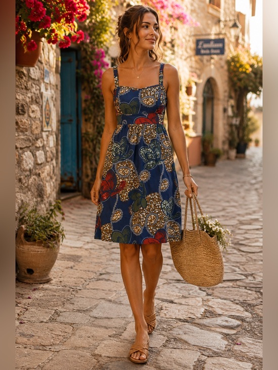 Anthropologie Dresses & Skirts - Anthropologie Made in Rwanda Ikinimbe Dress Size 4 Rare Blue Boho Floral Artisan